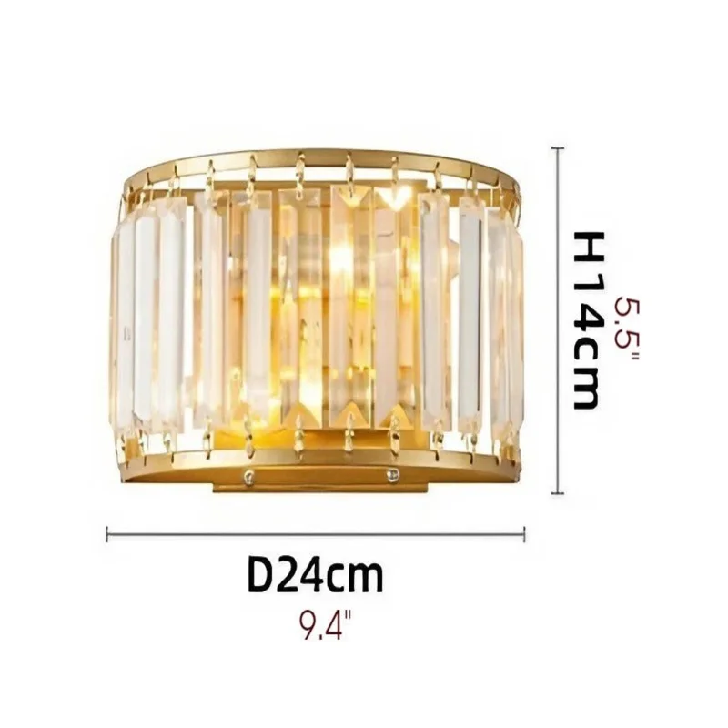 Luxury Crystal Wall Lamp in American Style for Living room, Bedroom