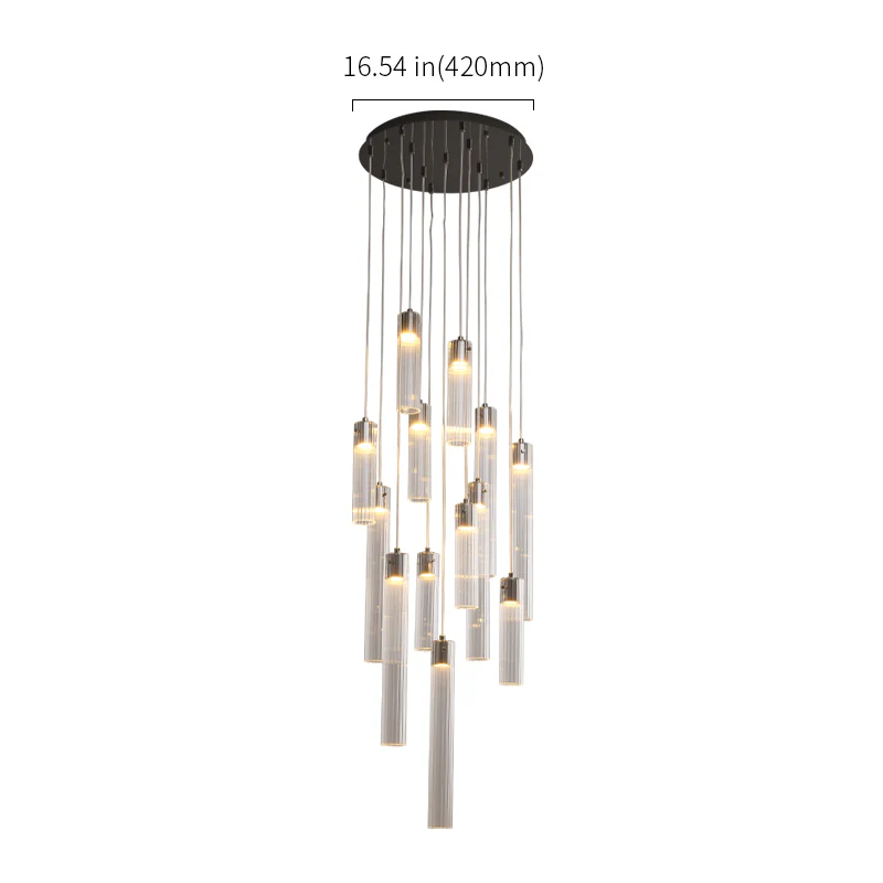 Urban Mimimalist Glass Pendants Chandelier, 13 Heads