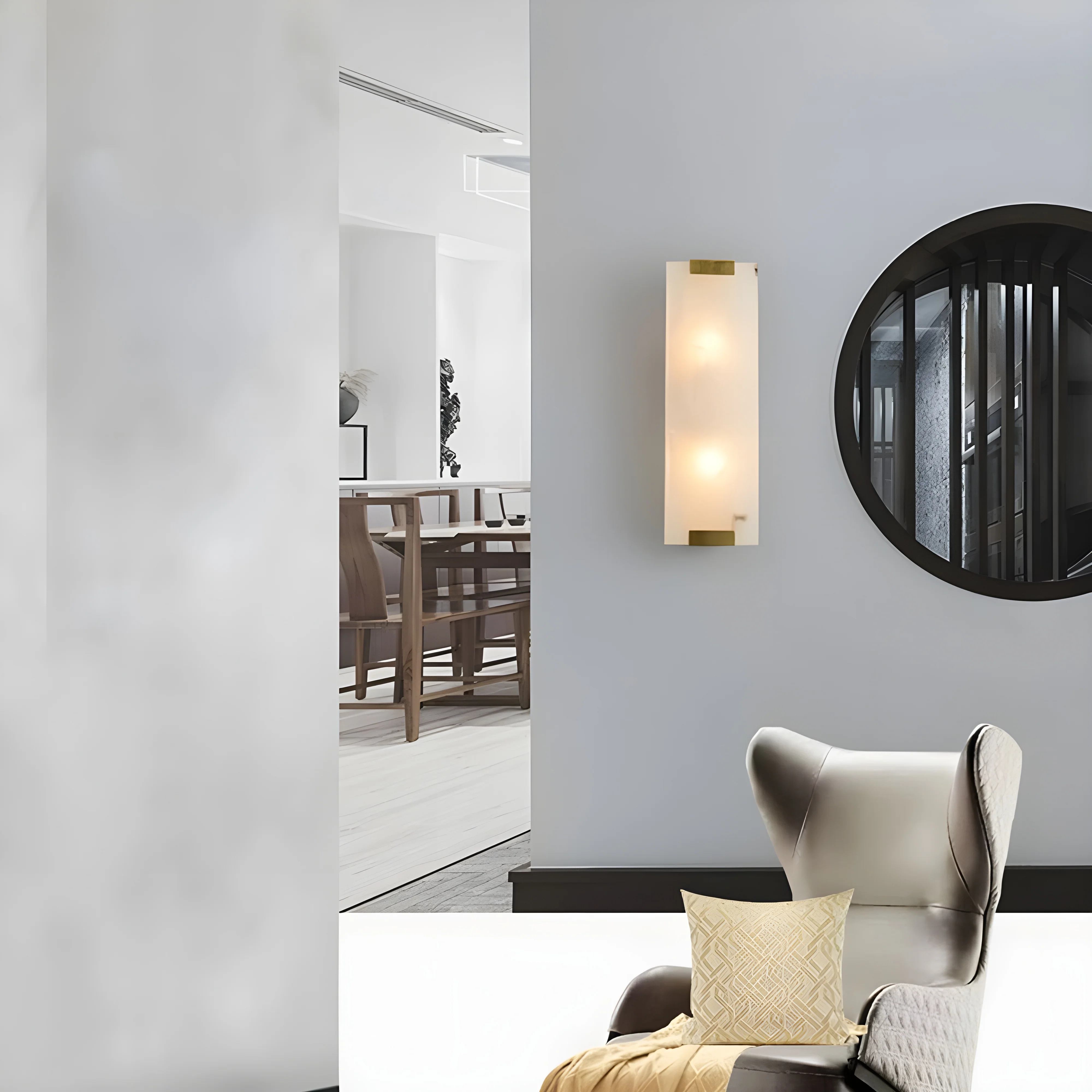 Modern Marble Wall Lamp in Postmodern Style for Dining Room, Bedroom