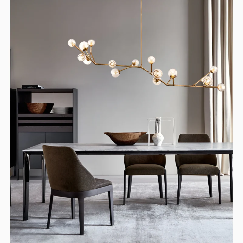 Luxury Molecular-Shaped Chandelier for Living Room, Kitchen, 17 Lights (Small), Warm Light