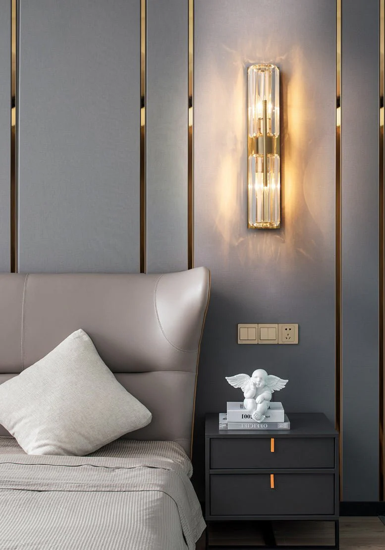 Luxury Crystal Wall Lamp in Chinese Style for Living Room, Bedroom