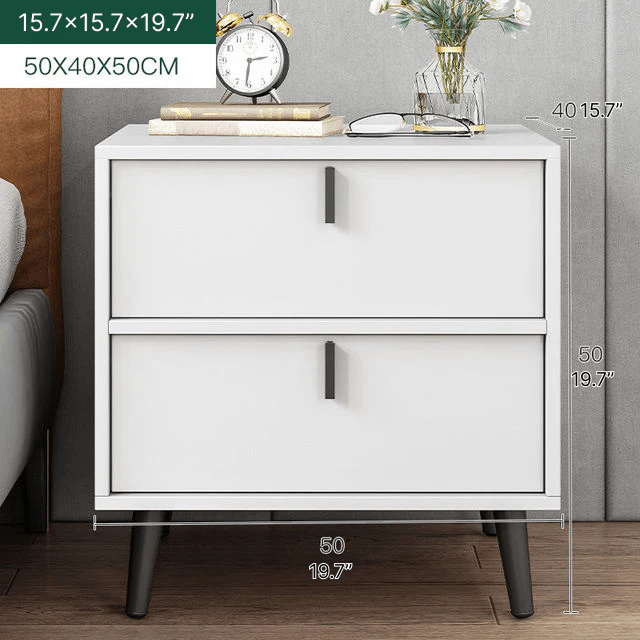Modern Wooden Bedside Table with 3 Drawers