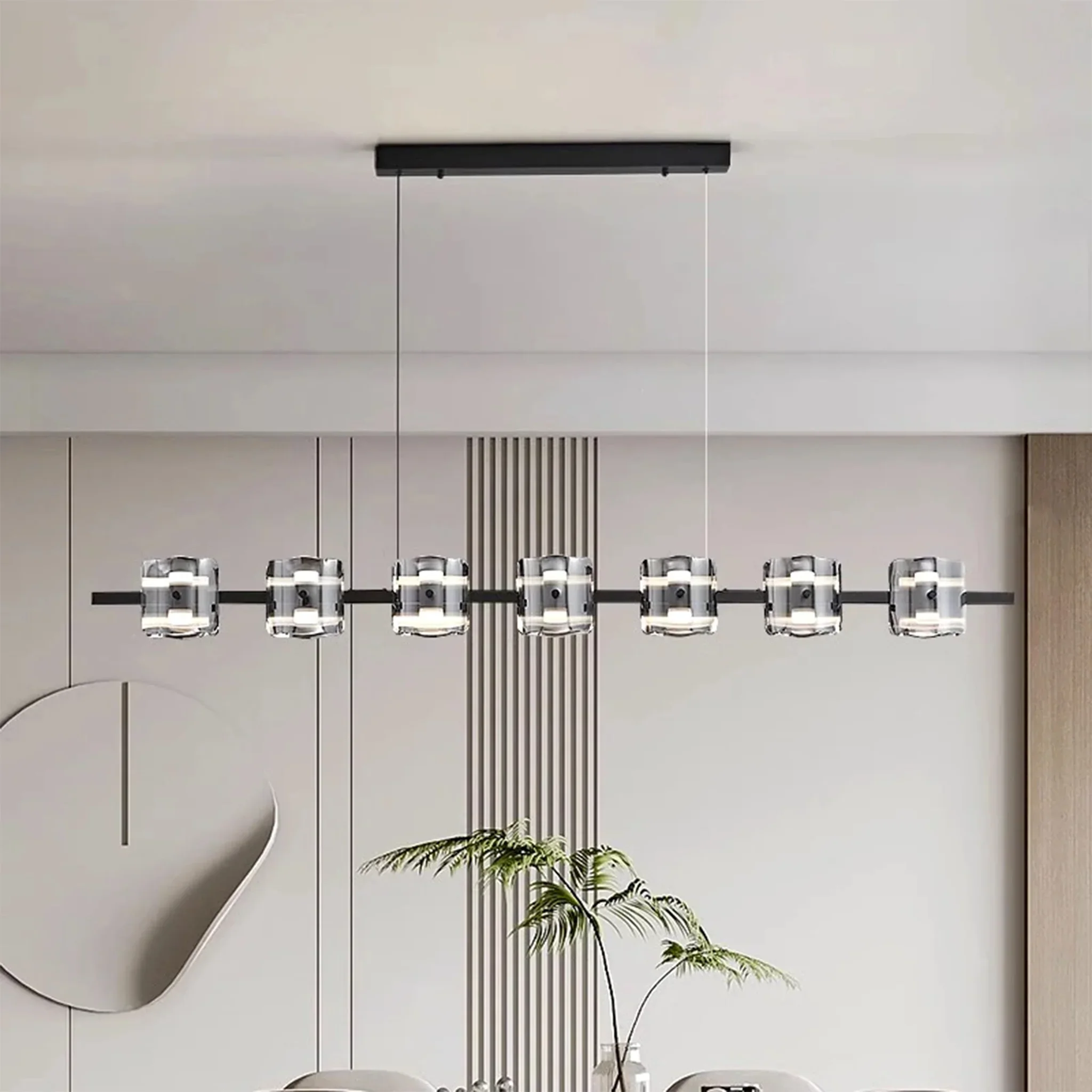 Sch?nenwerd | Stylish Creative Rectangle Glass Chandelier