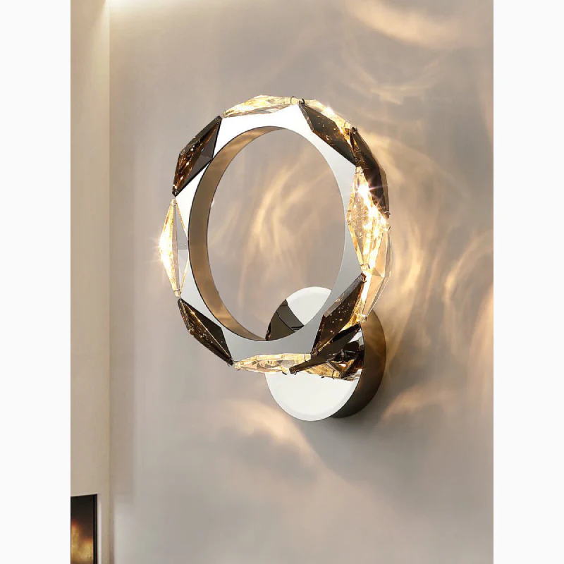 Neuchatel | Gold Wall Lamp in the Shape of Ring for Living Room