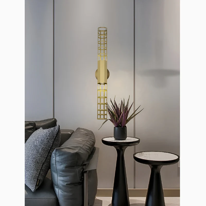Munsterlingen | Gold Wall Lamp in Minimalistic Style for Living Room