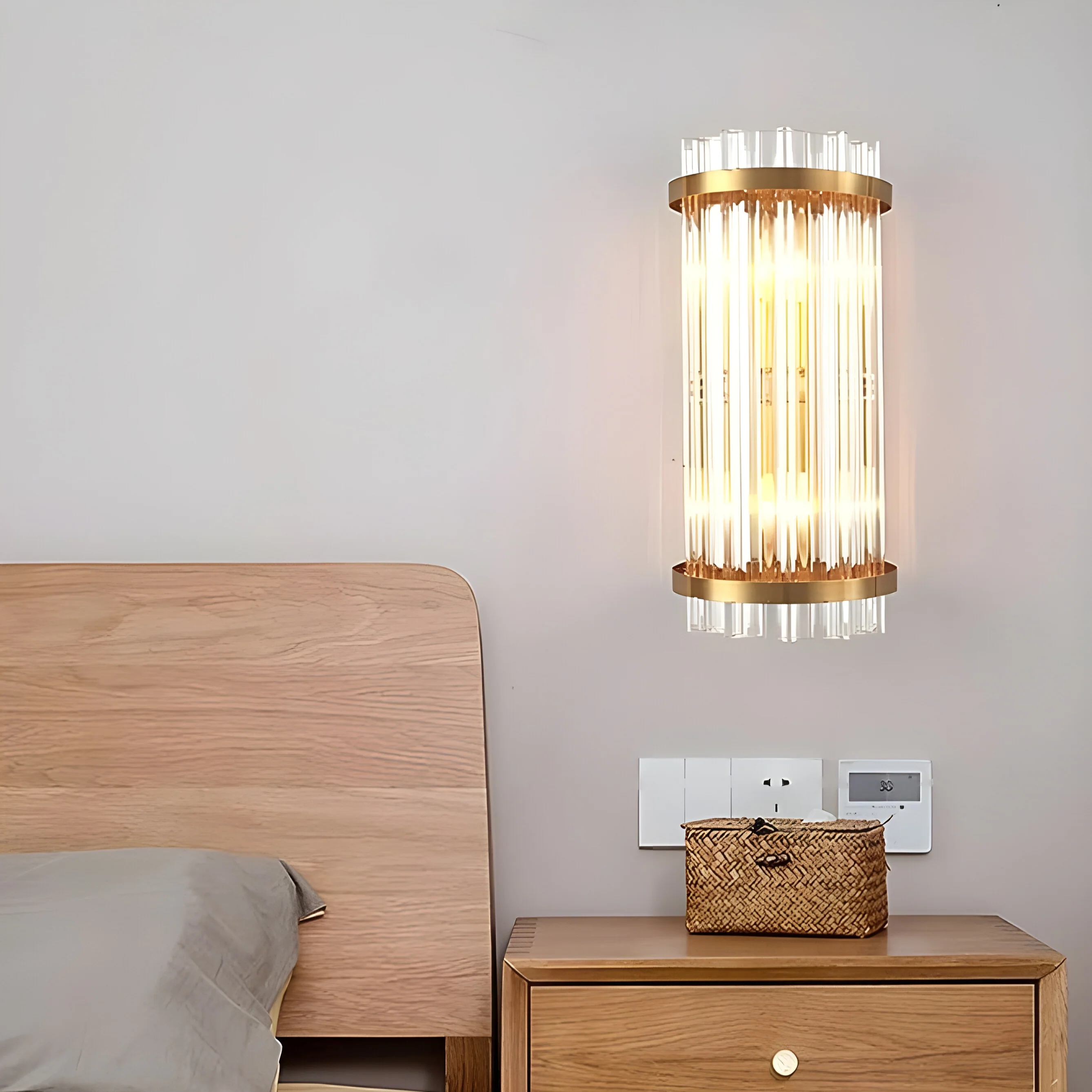 Luxury Crystal Wall Lamp in Nordic Style for Living Room, Bedroom