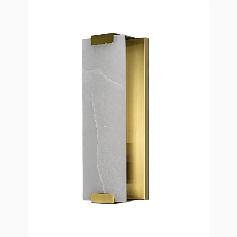 Luxury Copper-Marble LED Wall Lamp for Living Room, Bedroom