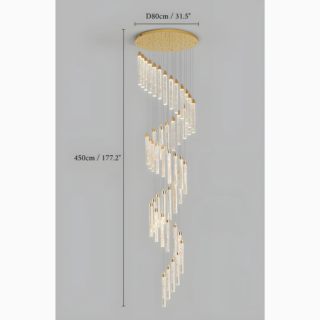 Varazze | Shimmering Magic Gold Crystal Pendant Lighting