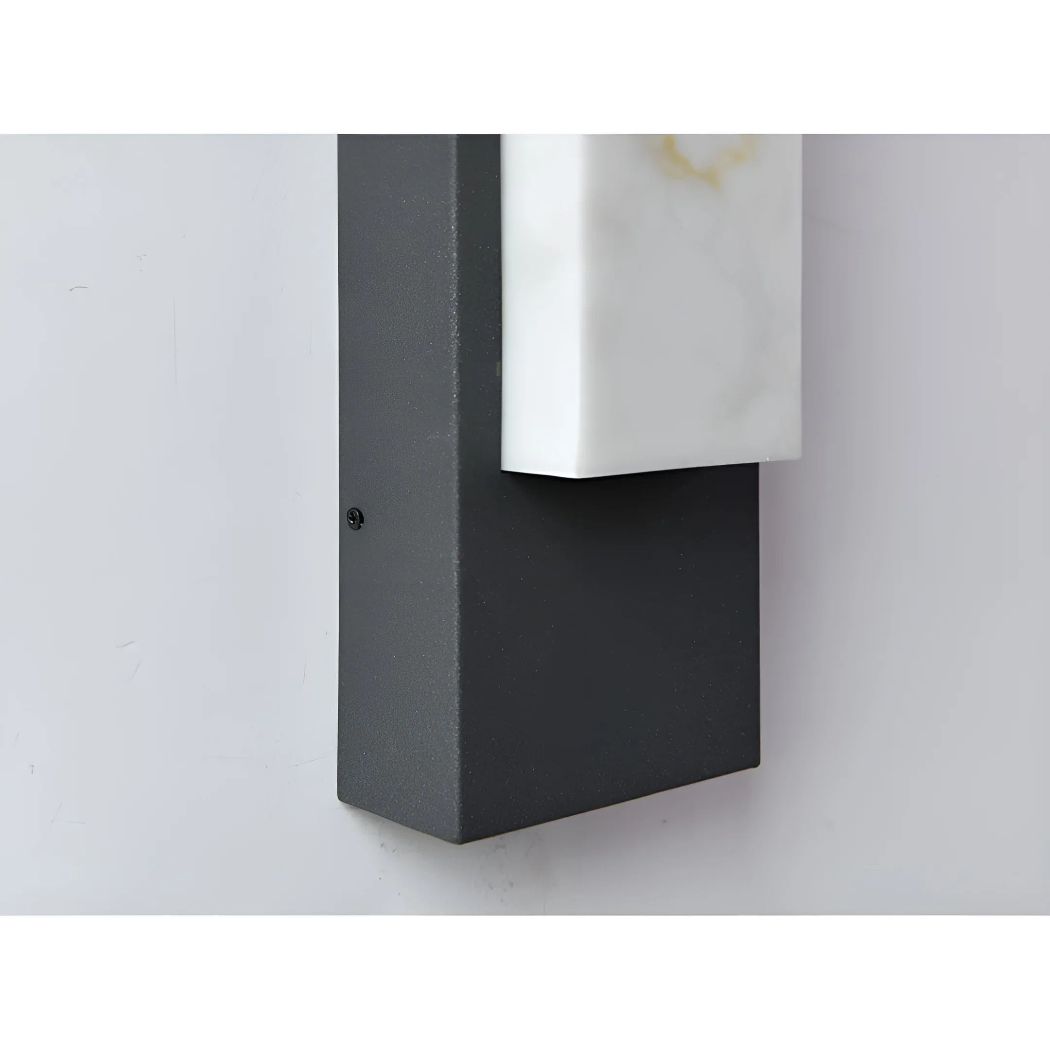 Modern Marble-Look Outdoor Wall Light - Stainless Steel LED Sconce