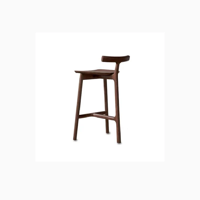 Nordic-Styled Bar High Stool Made of Solid Wood