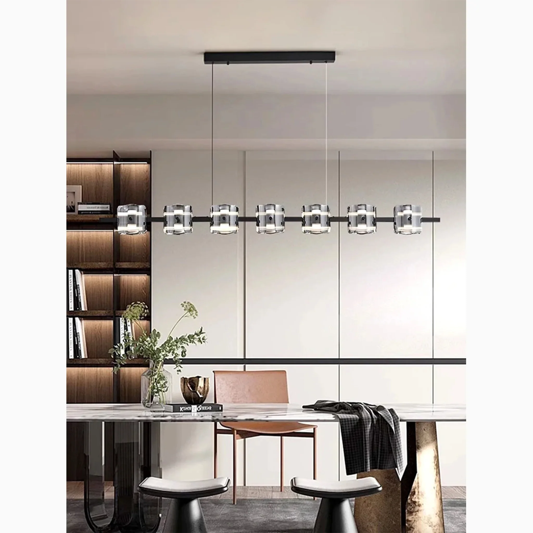 Sch?nenwerd | Stylish Creative Rectangle Glass Chandelier