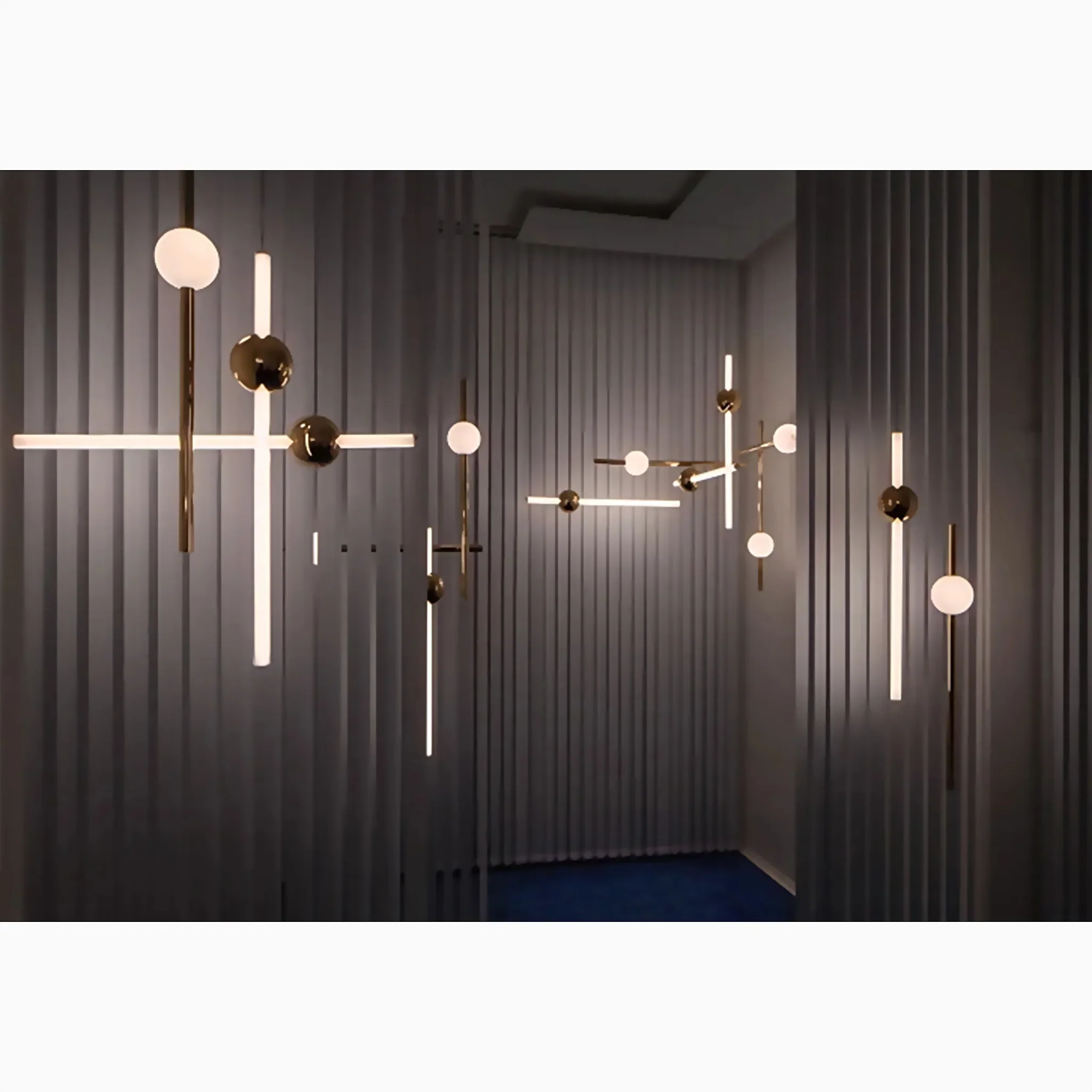 St. Gallen | Stylish Minimalistic Gold Chandelier