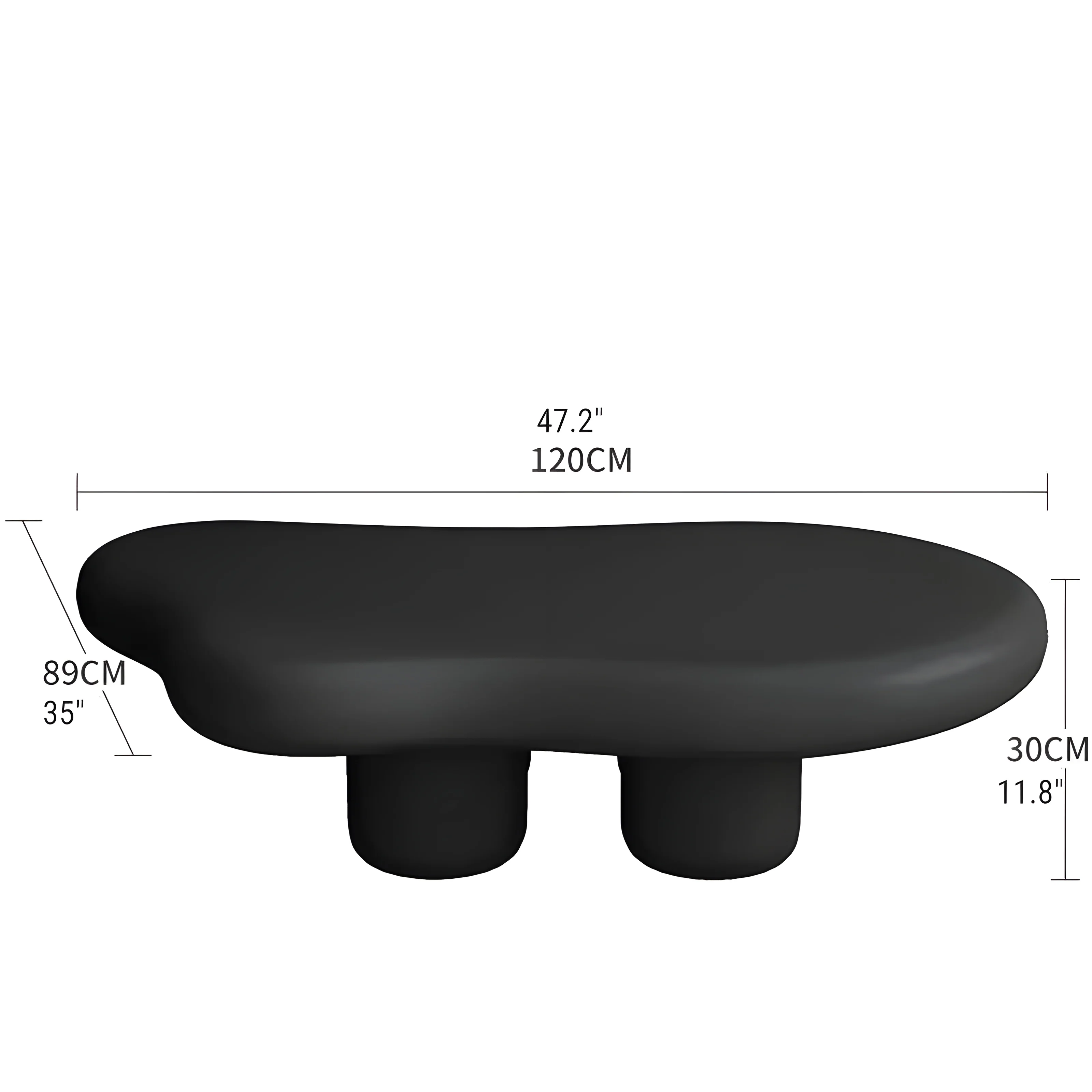 Scandinavian Style Glossy Coffee Table for the Living Room