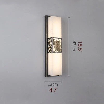 Creative Marble Wall Lamp in Chinese Style for Bedroom, Living Room