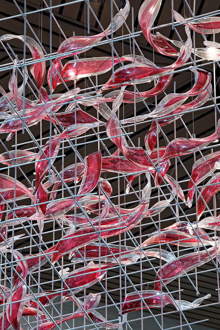 La Roquette-sur-Siagne | Colourful Modern Glass Chandelier