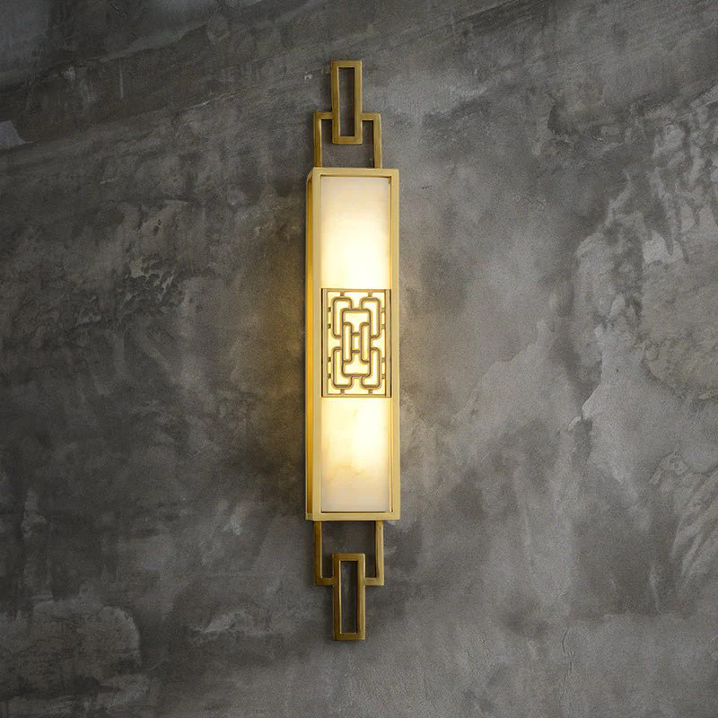 Luxury Copper Wall Lamp in Chinese Style for Bedroom, Living Room