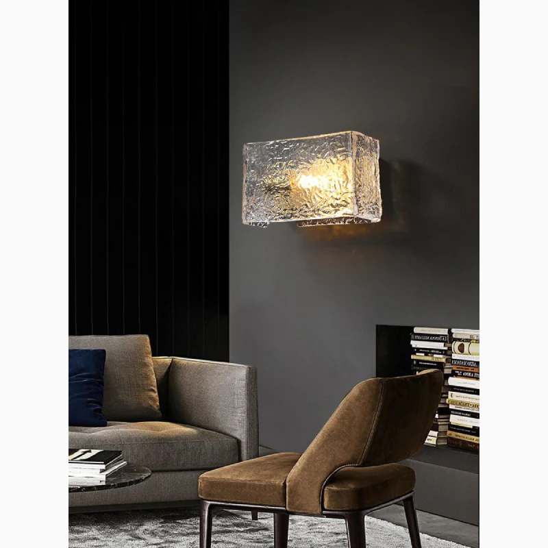 Luxury Wall Lamp in Rippled Water Style for Living Room, Bedroom