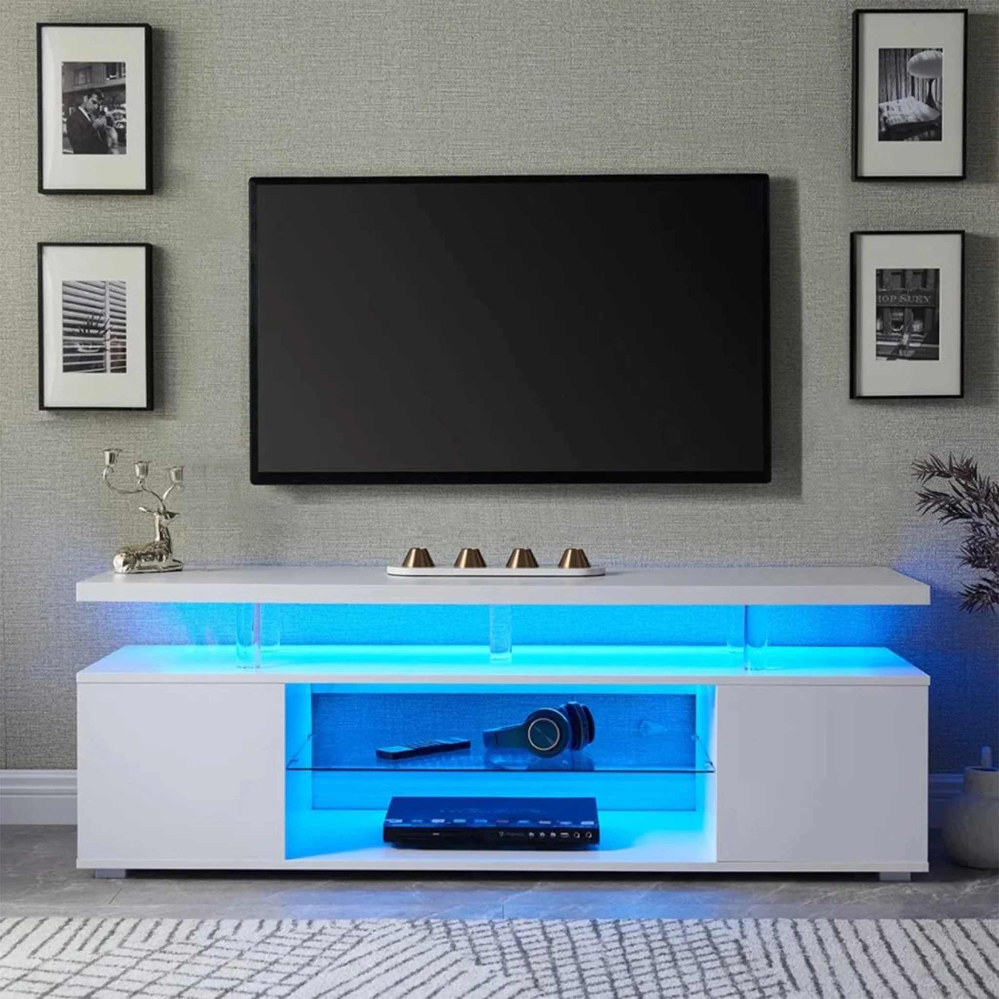 Sa?ne | Futuristic Gaming Entertainment Center with LED Lighting