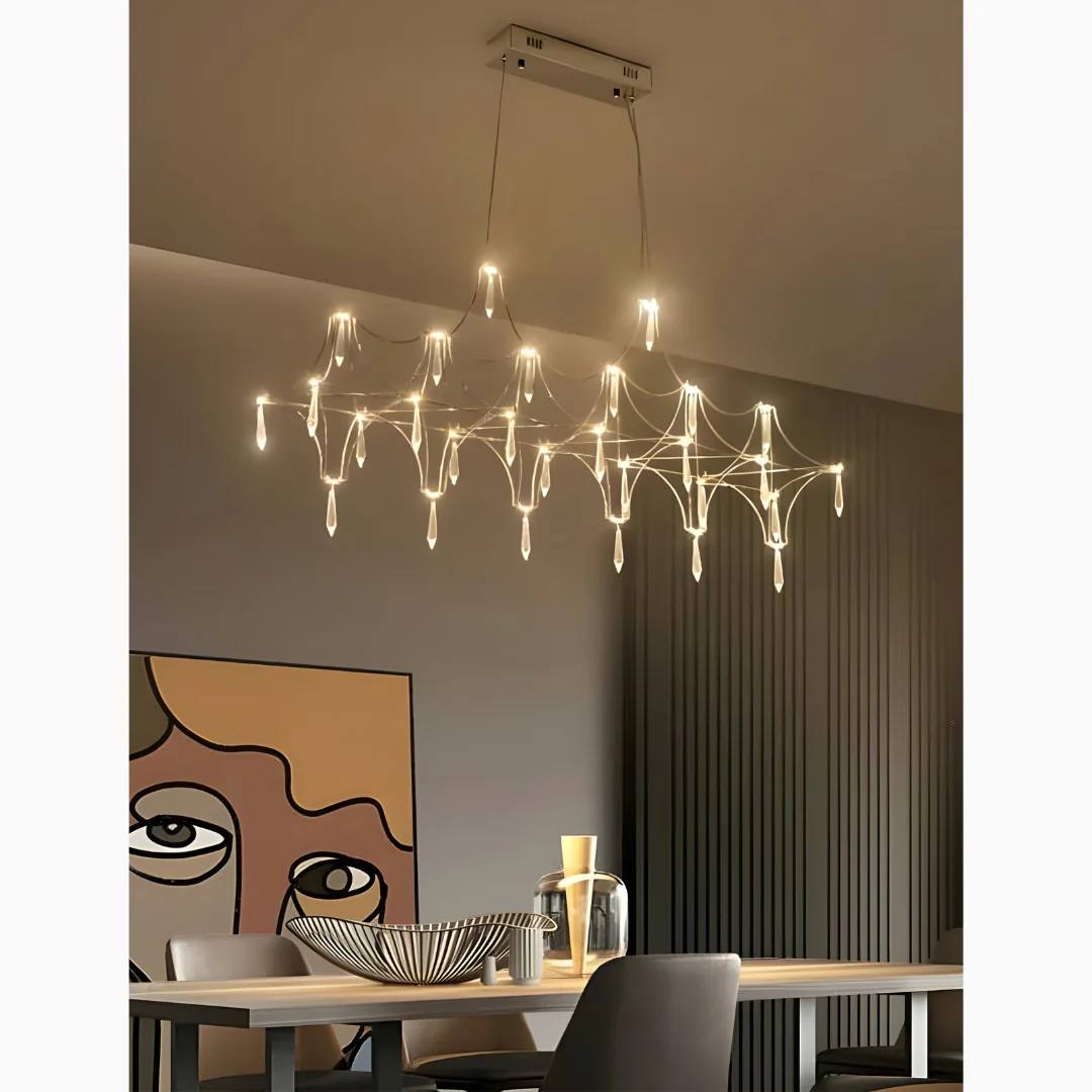 Albera Ligure | Lightning Art Chic Crystal Stainless steel Chandelier