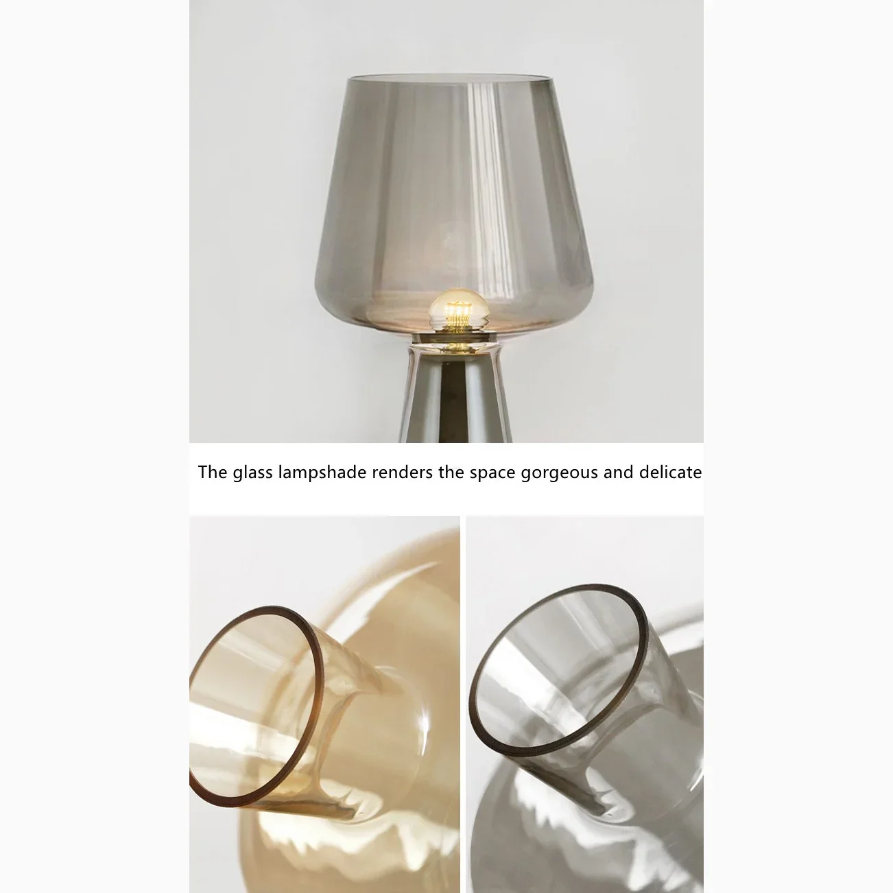 Greifensee | Modern Glass Night Lamp in a Nordic Style