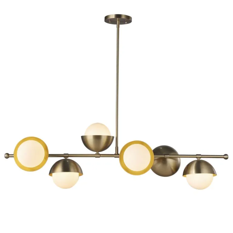 Chic Opal Glow Linear Chandelier
