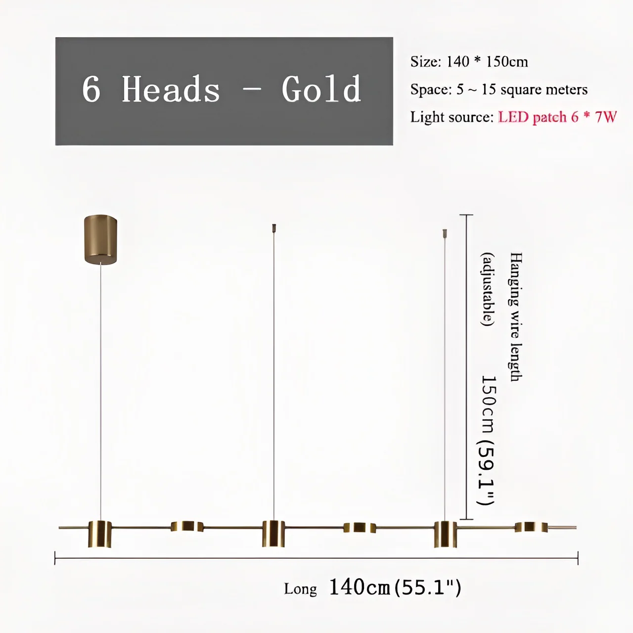 Seranon Minimalistic Black/Gold Pendant Lamp