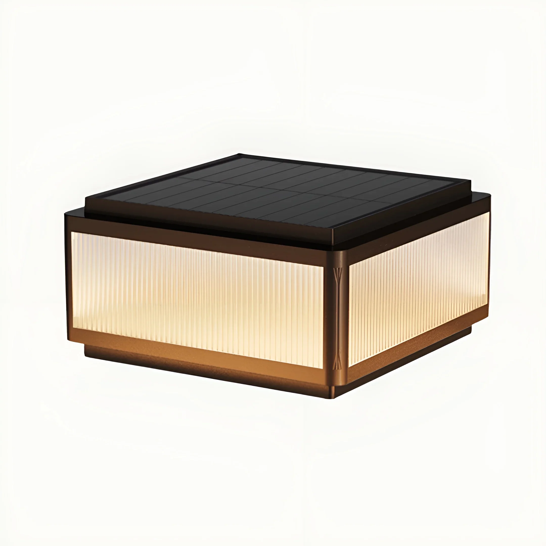 Solar LED Outdoor Pillar Light - Waterproof Aluminum Post Lamp for Garden, Fence, Villa, Yard