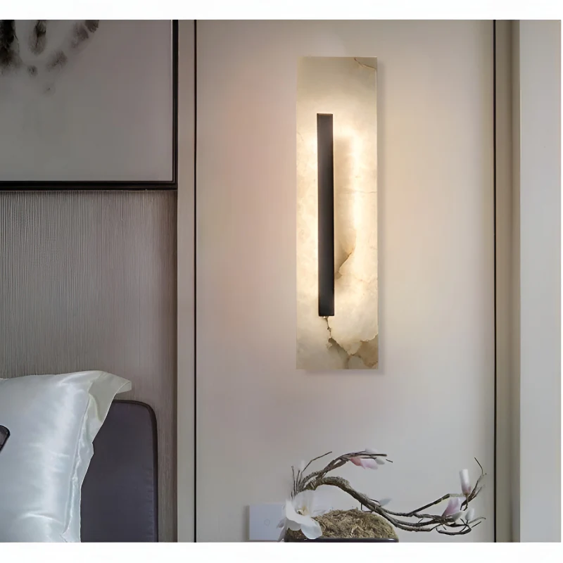 Oberhofen am Thunersee | Minimalistic Black Rectangular Wall Lamp