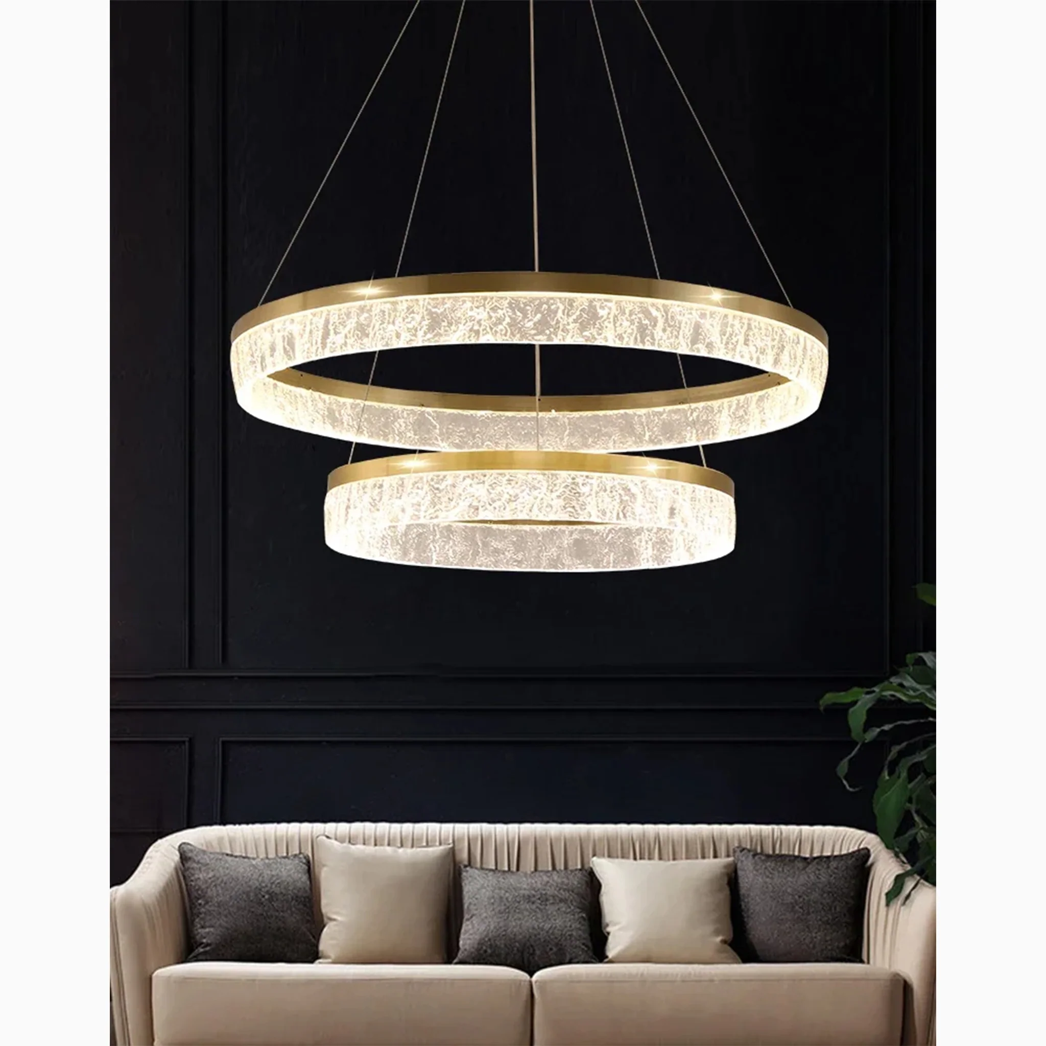 Seewis im Prattigau | Elegant Two-level Drum Chandelier