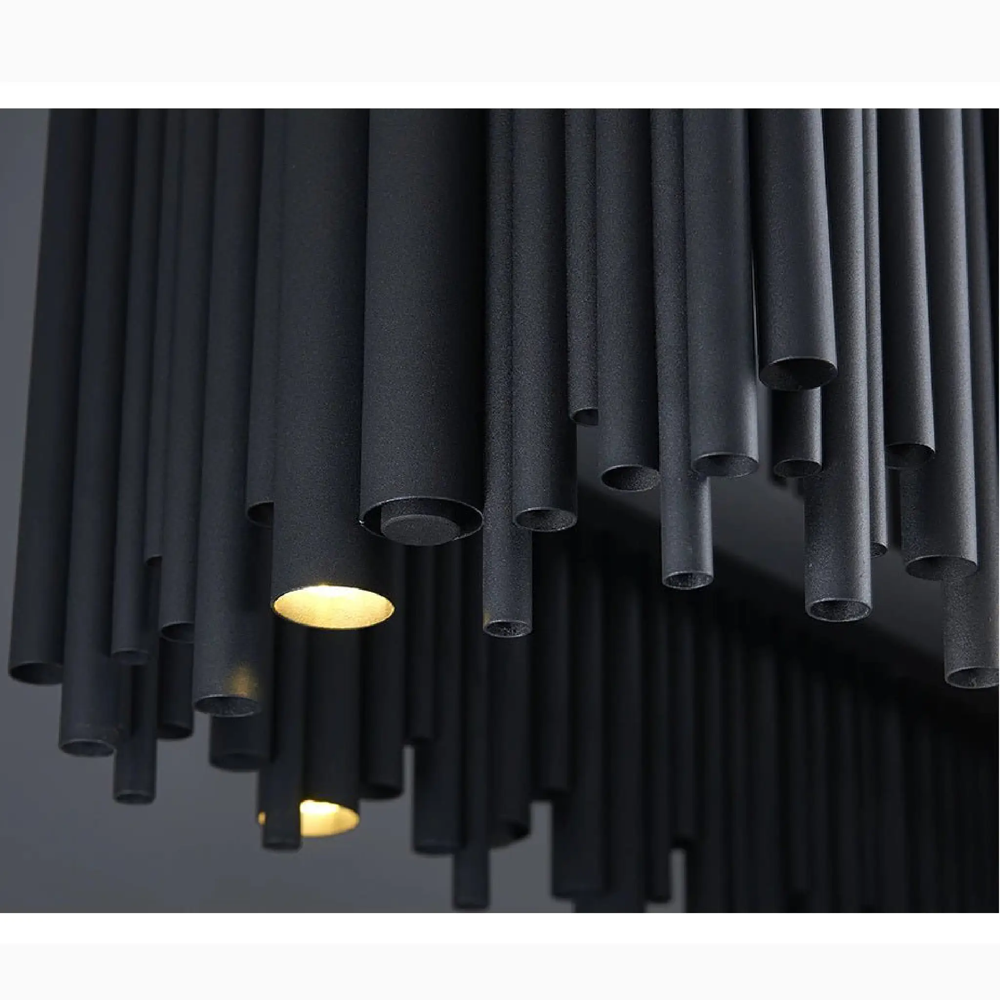 Villevieille | Stylish Black LED Stainless Steel Chandelier