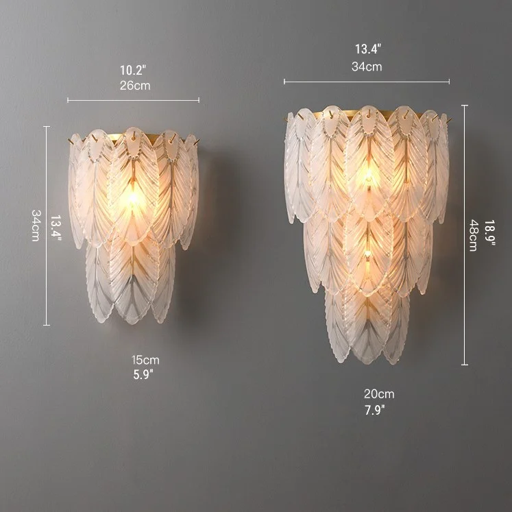 Modern Wall Lamp in the Shape of Feather for Living Room, Bedroom
