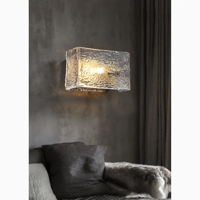 Luxury Wall Lamp in Rippled Water Style for Living Room, Bedroom
