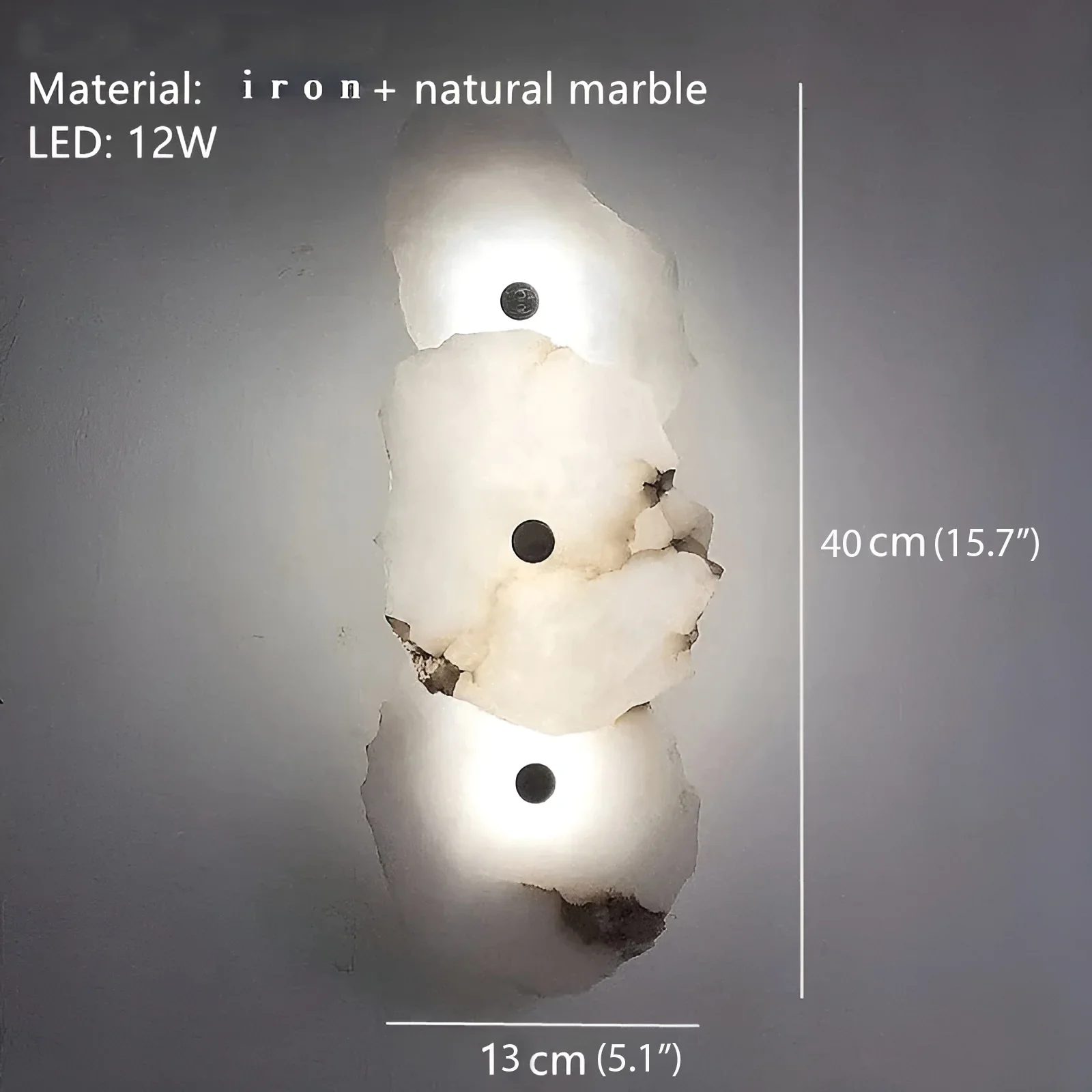 Creative Wall Lamp from Natural Marble for Living Room, Bedroom