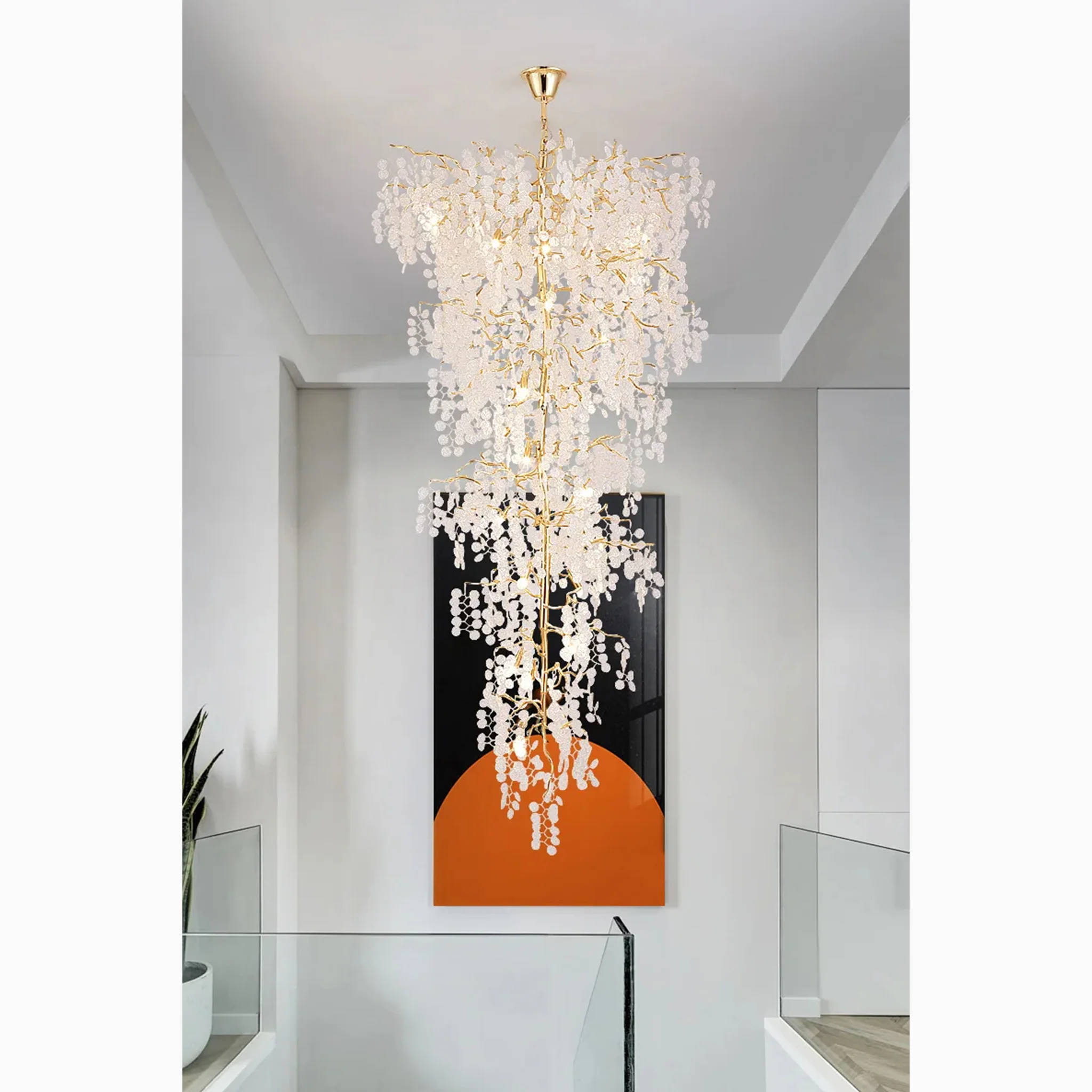 Aidone | Large Luxury Crystal Chandelier For Staircase
