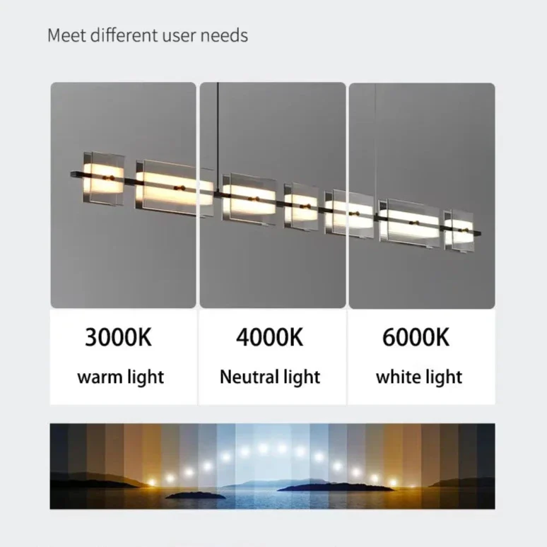 Schwyz | Modern Rectangle Copper Glass Chandelier