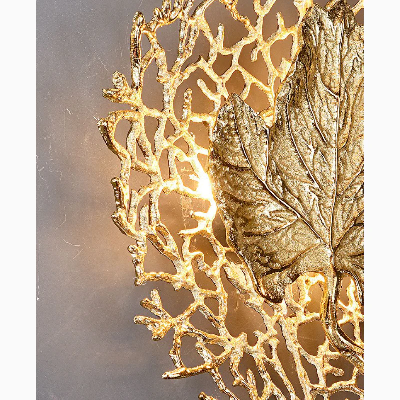 Luxury Wall Lamp in the Shape of the Leaf, Living Room, Bedroom