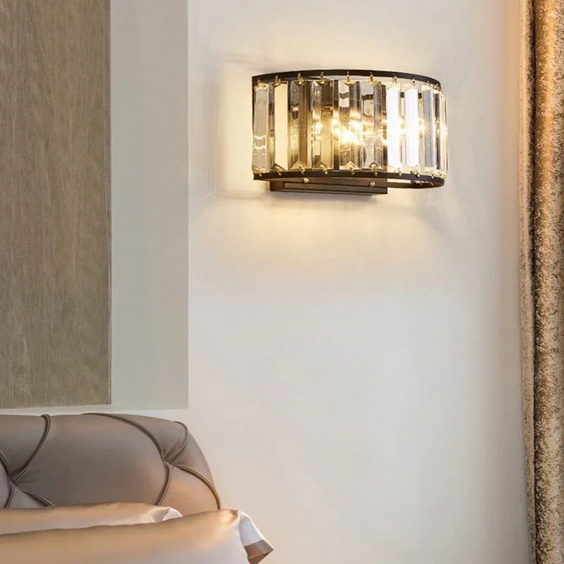 Luxury Crystal Wall Lamp in American Style for Living room, Bedroom