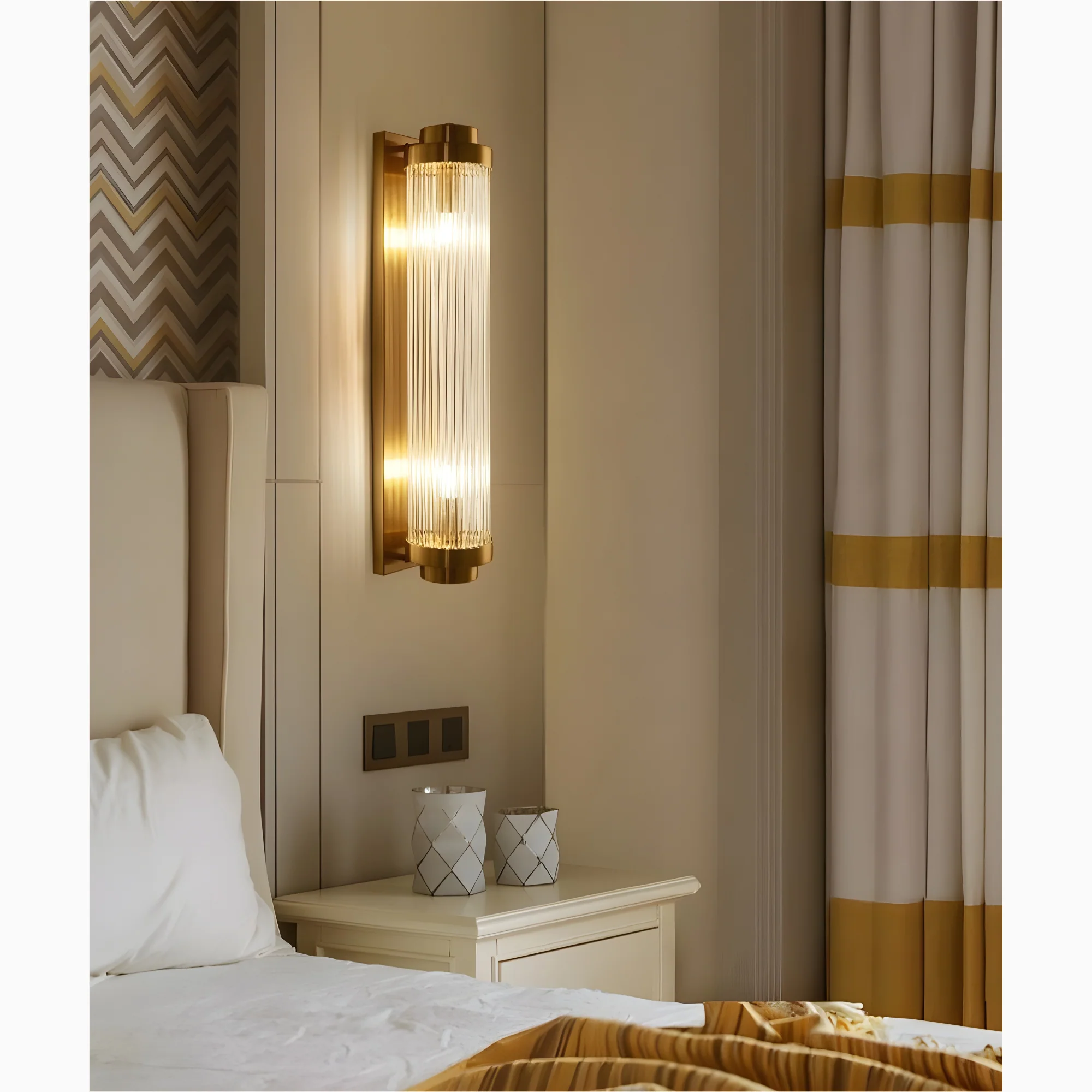 Luxury Crystal Wall Lamp in Nordic Style for Living Room, Bedroom