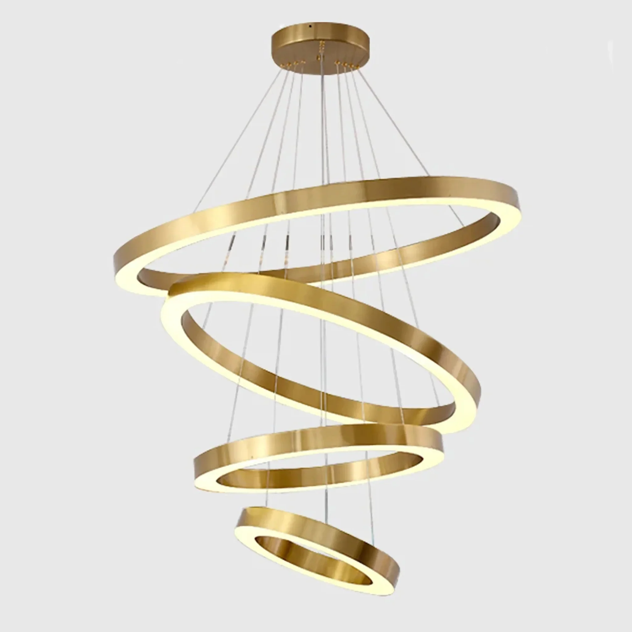 Thalwil | Classy Gold Rings Ceiling Chandelier