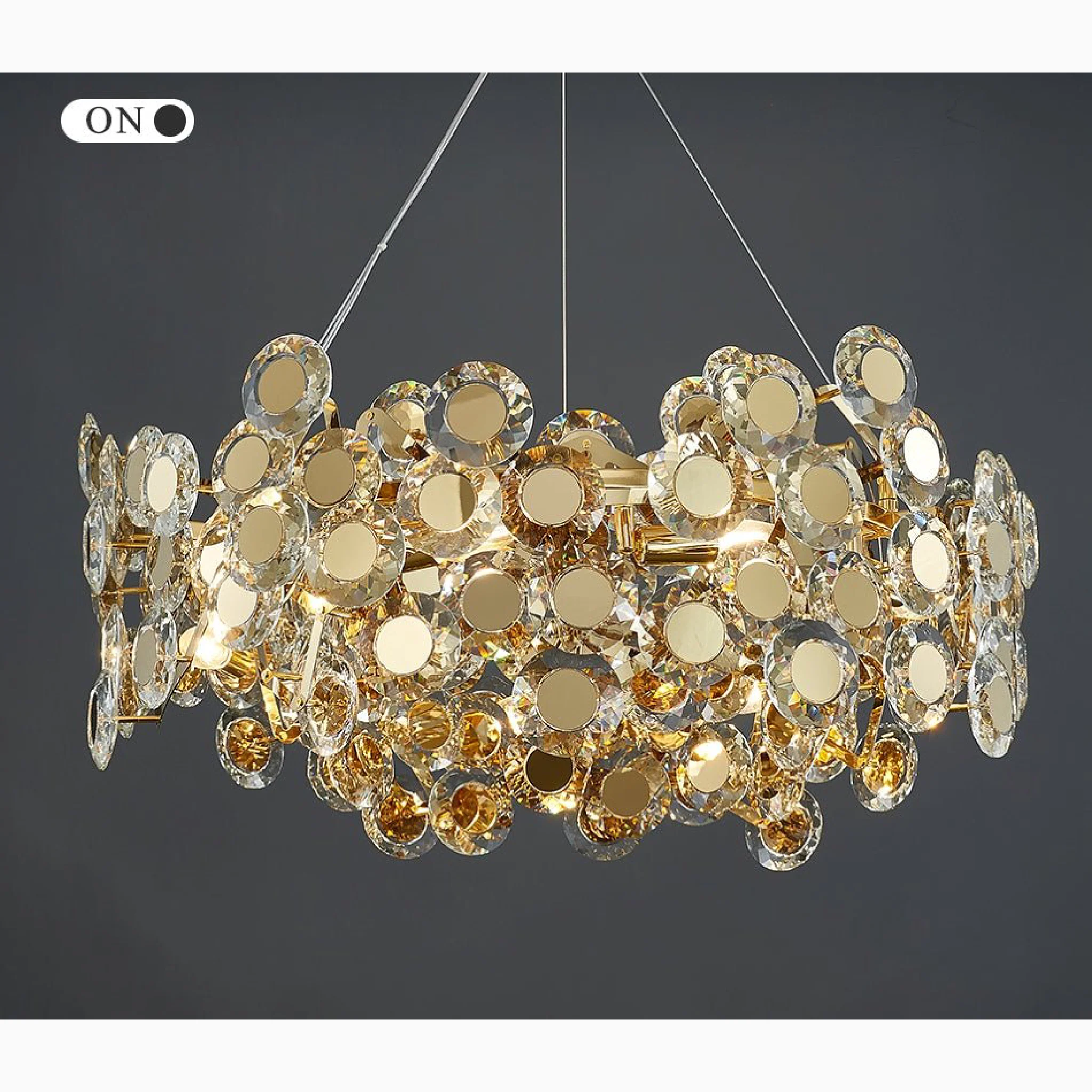 Alfano | Gold Creative Luxury Design Crystal LED Chandelier