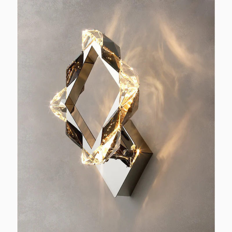 Muttenz | Crystal Square Wall Lamp for Living Room