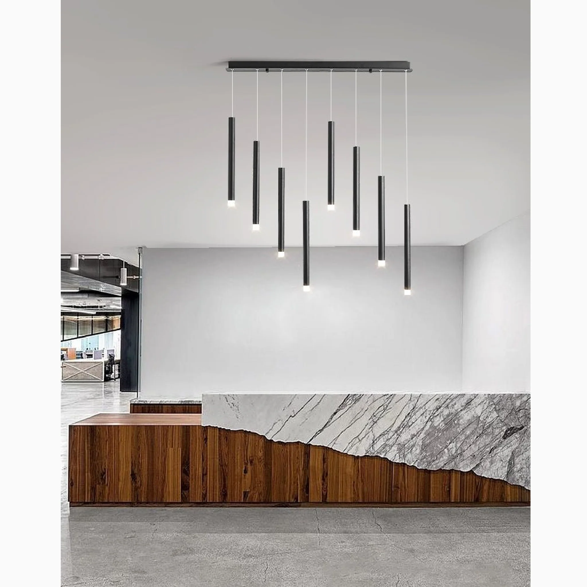 Burgdorf | Black Pendant Lamp in a Nordic Style for Kitchen