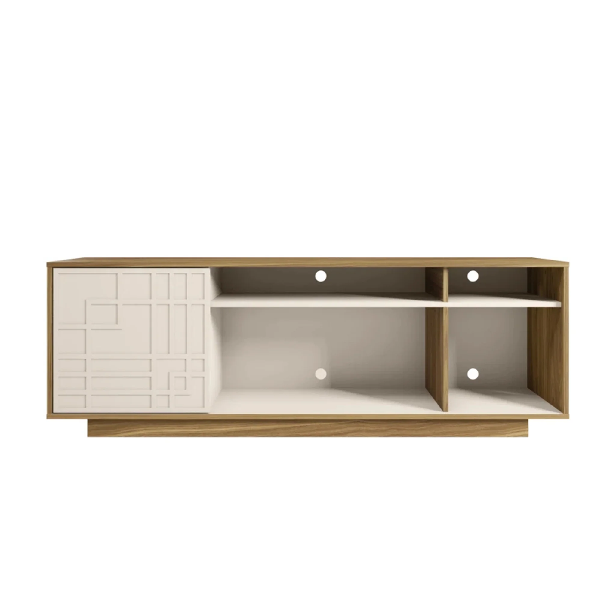 Sava | Designer Oak TV Stand with Open Shelves
