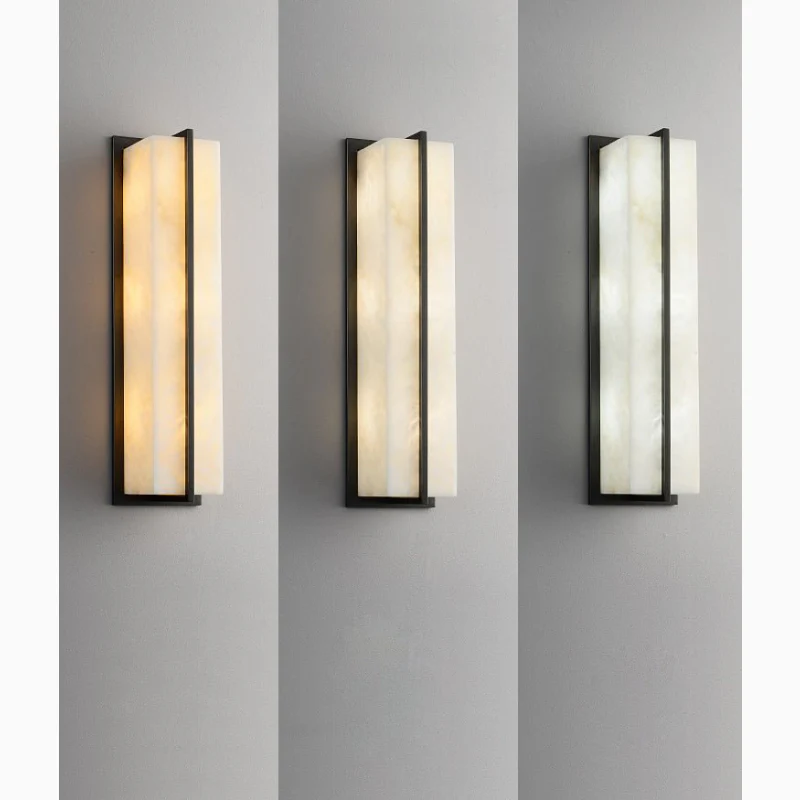 Modern Marble Wall Lamp in Minimalistic Style for Courtyard, Outdoor