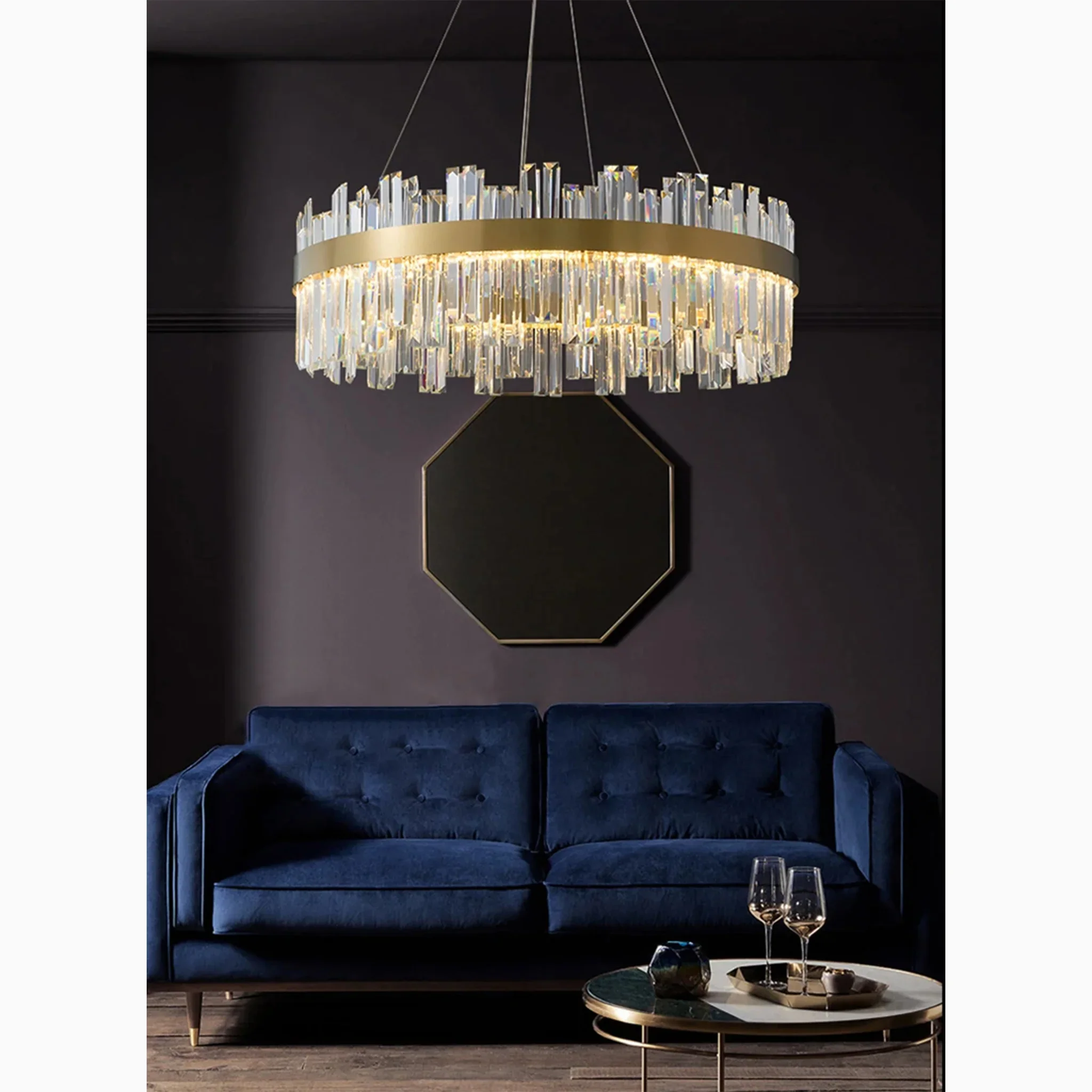 Sursee | Swanky Glass Drum Ceiling Chandelier