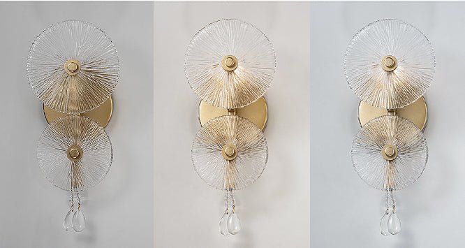 Modern Crystal Wall Lamp Circle Shaped for Living Room, Bedroom