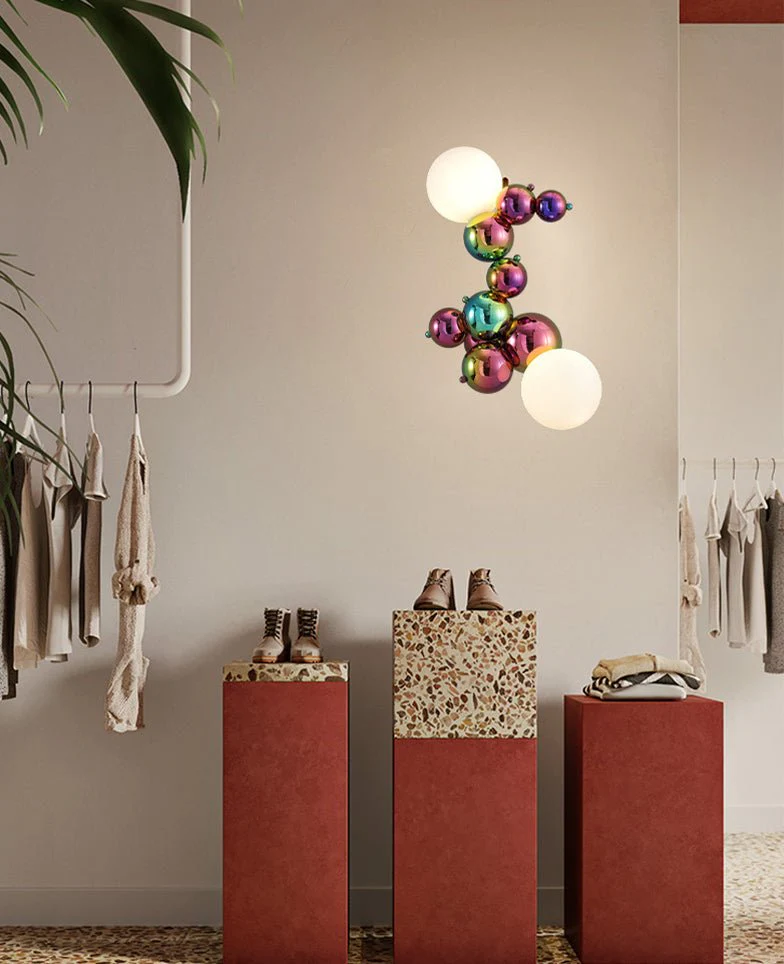 Modern Wall Lamp in the Shape of Colorful Spheres, Living Room