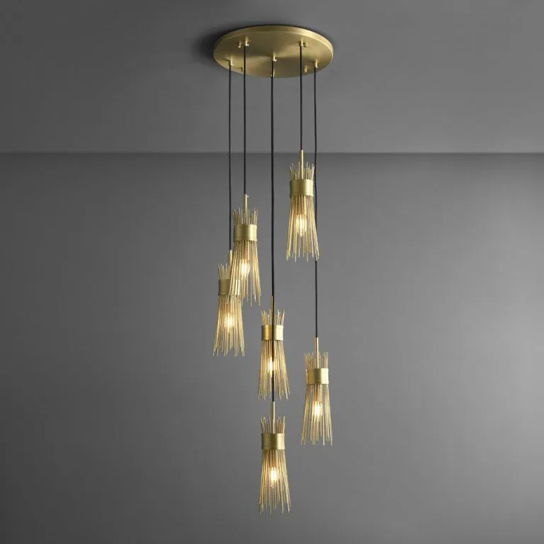 Vanguard Aged Brass Contemporary Chandelier for Stylish Spaces