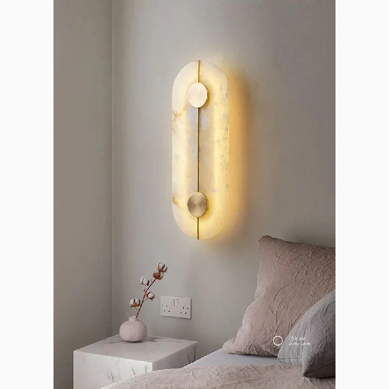 Creative Marble Wall Lamp in Chinese Style for Living Room, Bedroom
