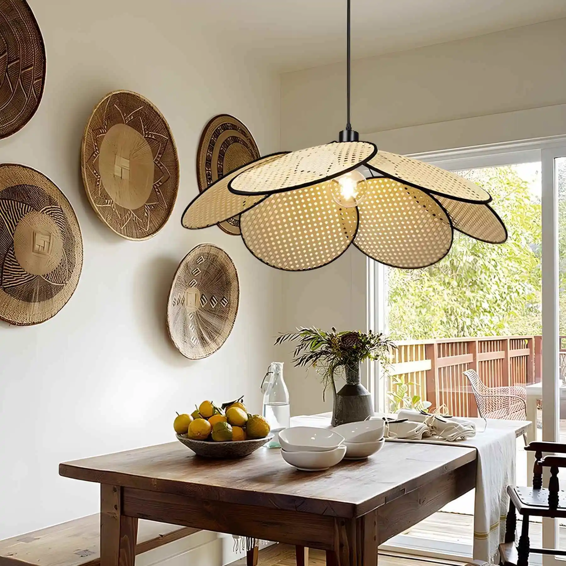 Brienz | Pendant Light with Hand Made Rattan Wicker